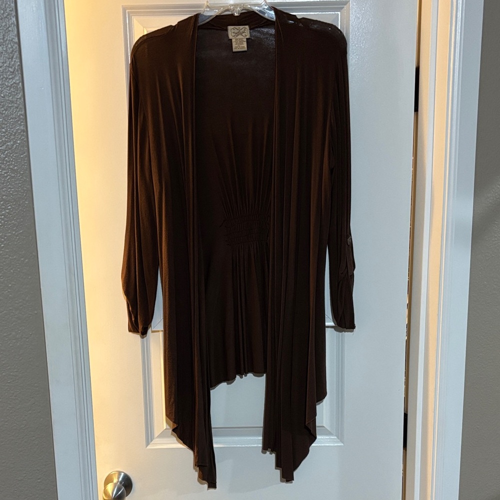 Eyelash Couture Dark Brown Women's Cardigan